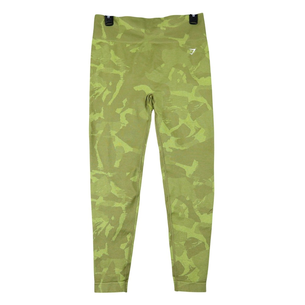 Gymshark Adapt Camo Seamless Leggings Womens M High Rise Ruched Athletic Yoga